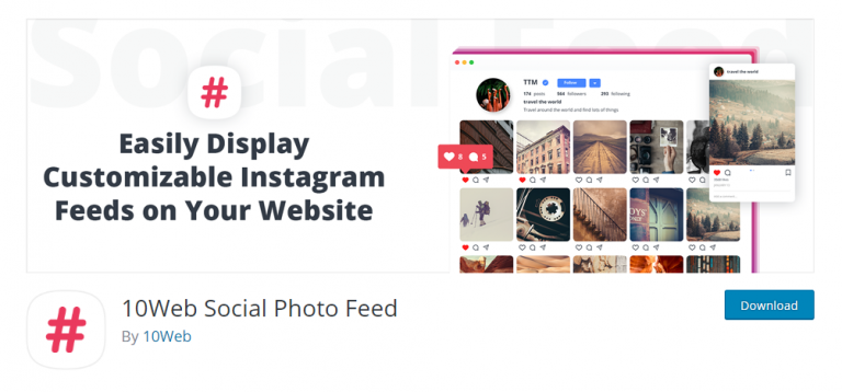 10Web Social Photo Feed plugin