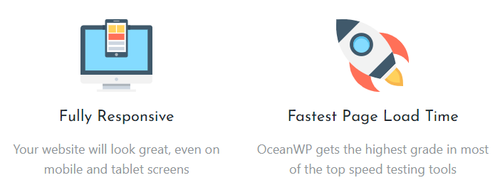 OceanWP is Fast And Mobile Responsive