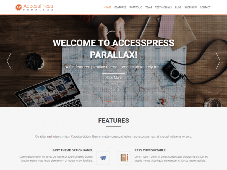 AccessPressParallax theme