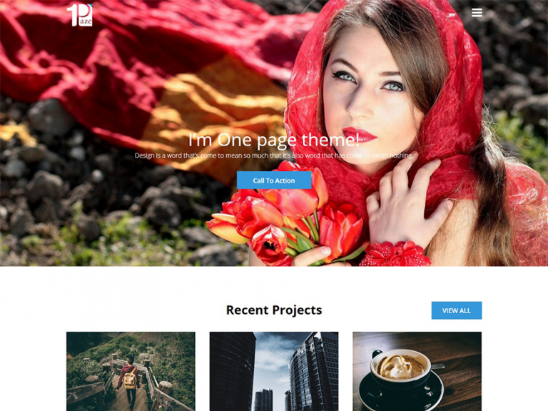 One Paze WordPress theme