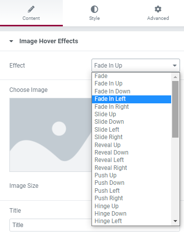 effect in image hover effects plugin